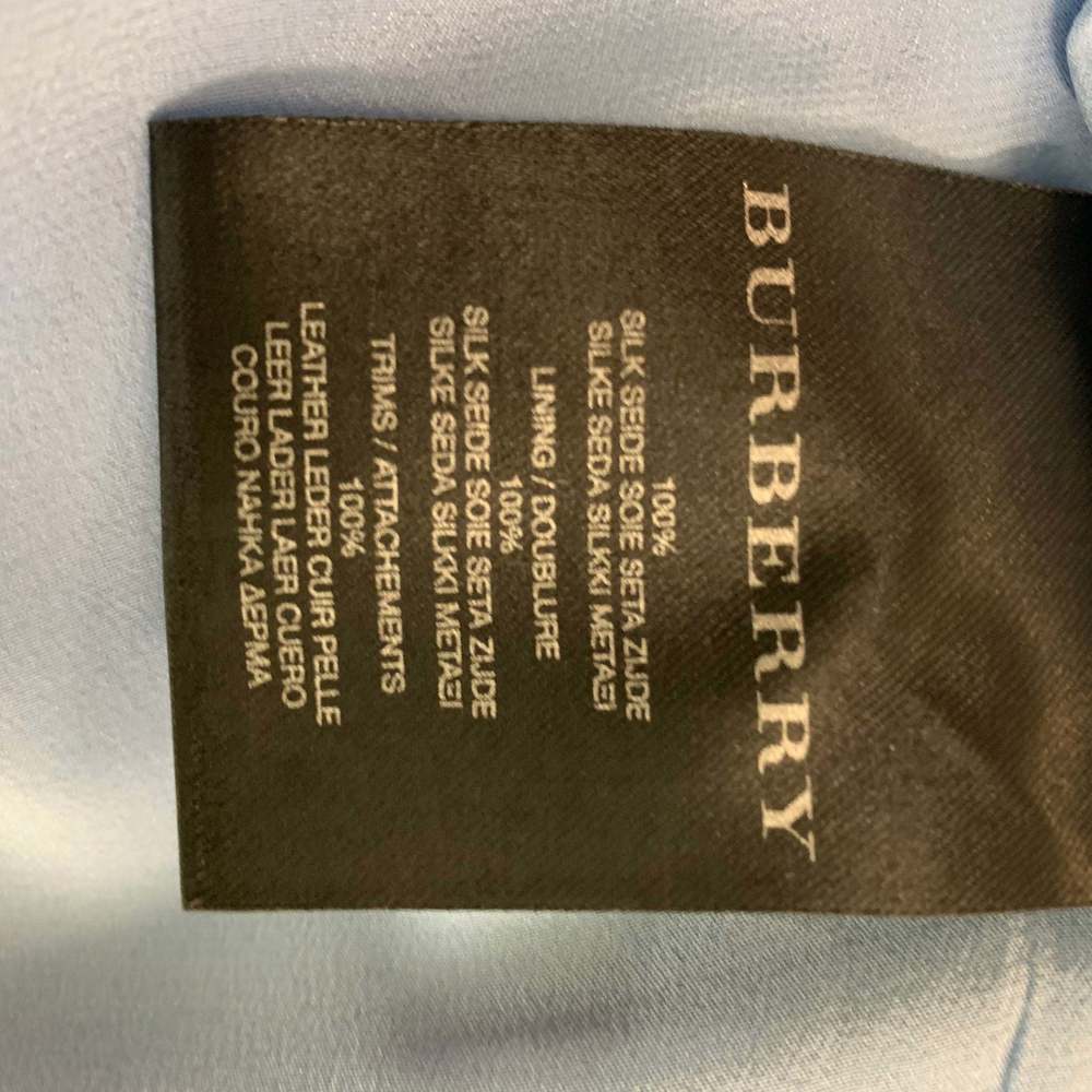 BURBERRY PRORSUM SS 2011 Blue Black Silk Camouflage Leather Knee-Length Dress - Picture 7 of 8